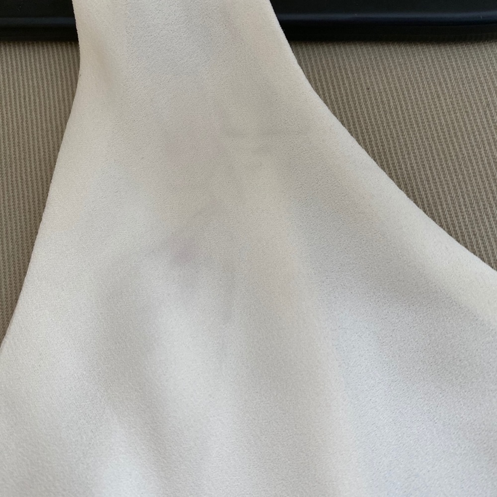 Sleek Cream Boatneck Wedding Gown - Picture 7 of 8